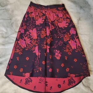 Anthropology Eva Franco High-Low Floral Skirt